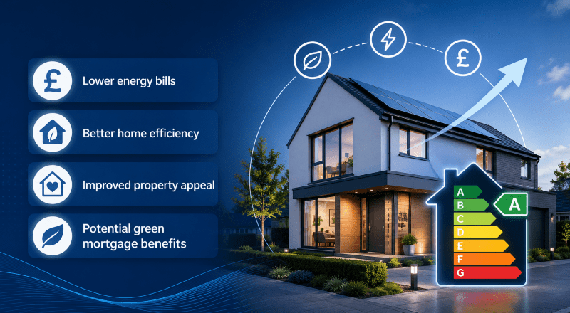 How a Better EPC Rating Saves You Money with lower energy bills, improved home efficiency and potential green mortgage benefits
